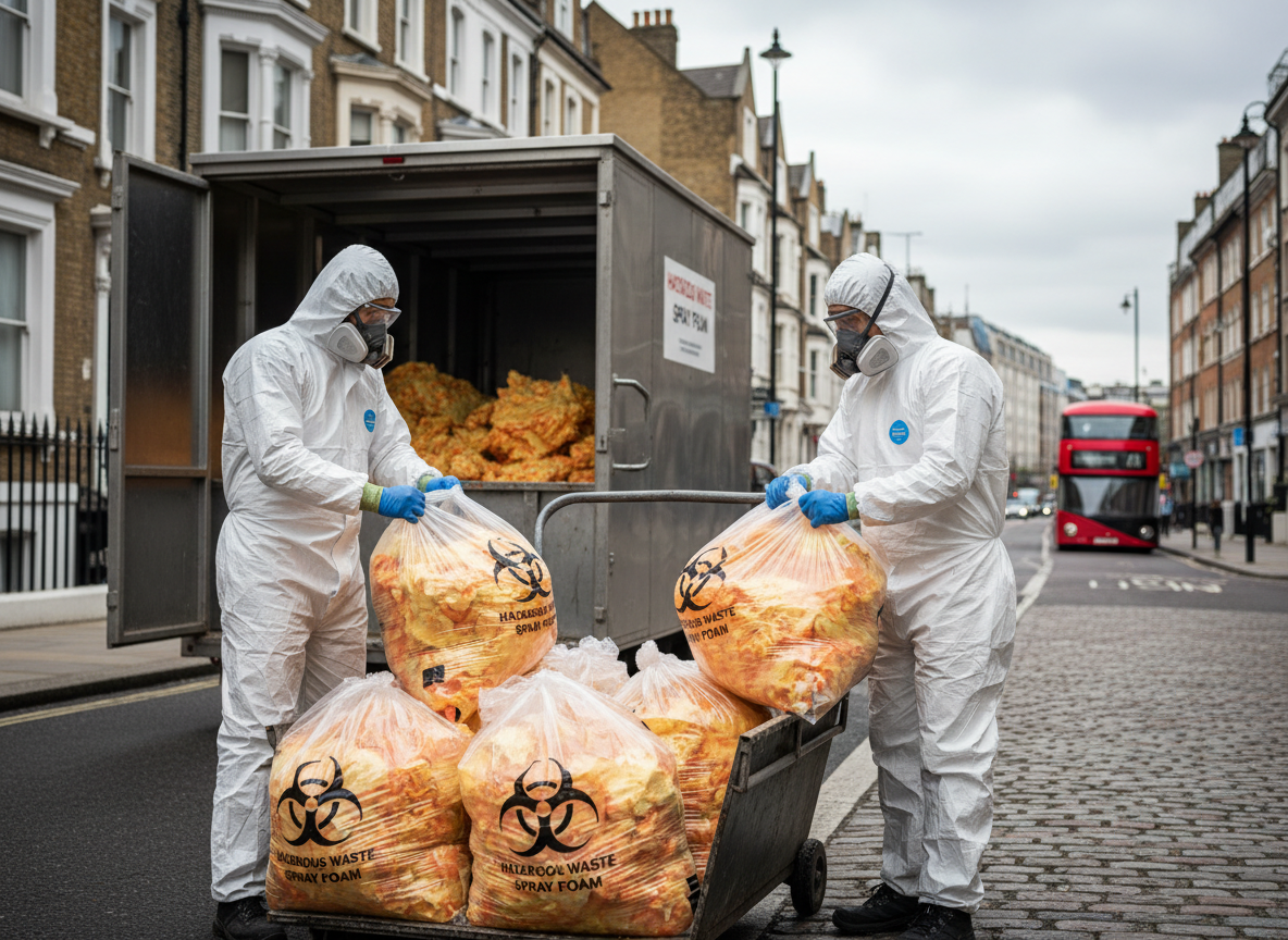 Safe Disposal of Removed Spray Foam Insulation in London