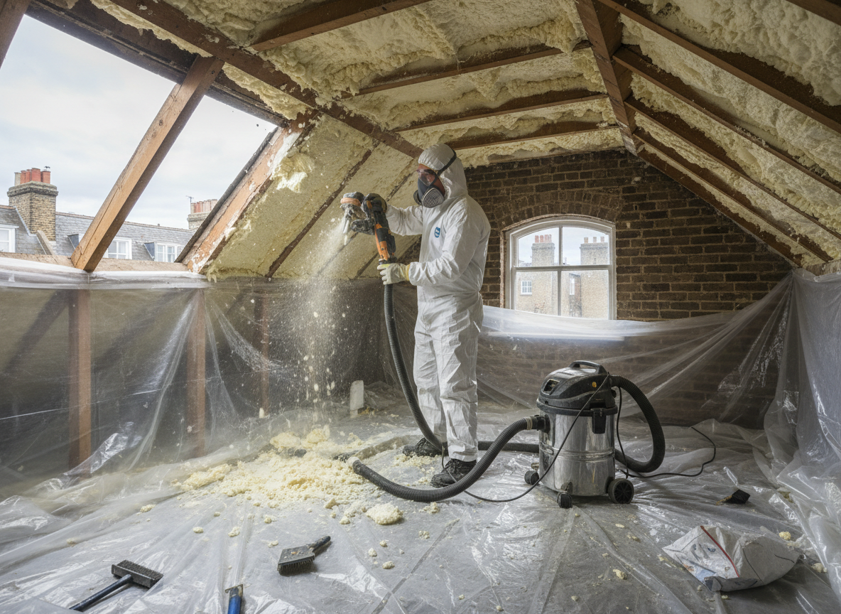 Loft Spray Foam Removal in London, Greater London